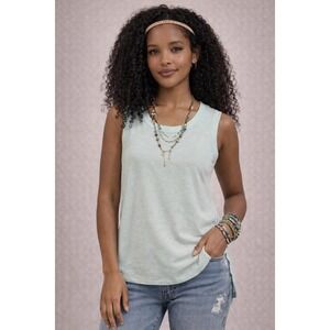 Banana Republic Petite XS Light Blue Sleeveless Tank Top The Signature Tee